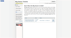Desktop Screenshot of biggametickets.org